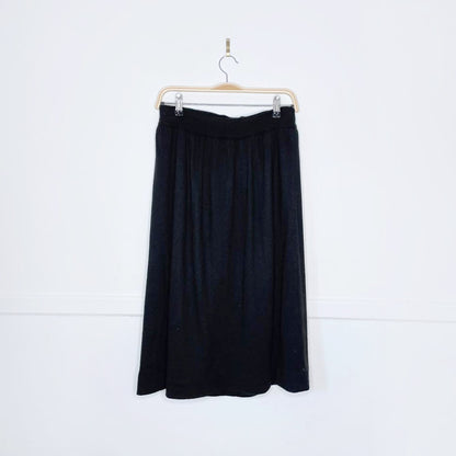 vintage rodier wool blend knit midi skirt