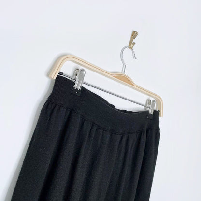 vintage rodier wool blend knit midi skirt