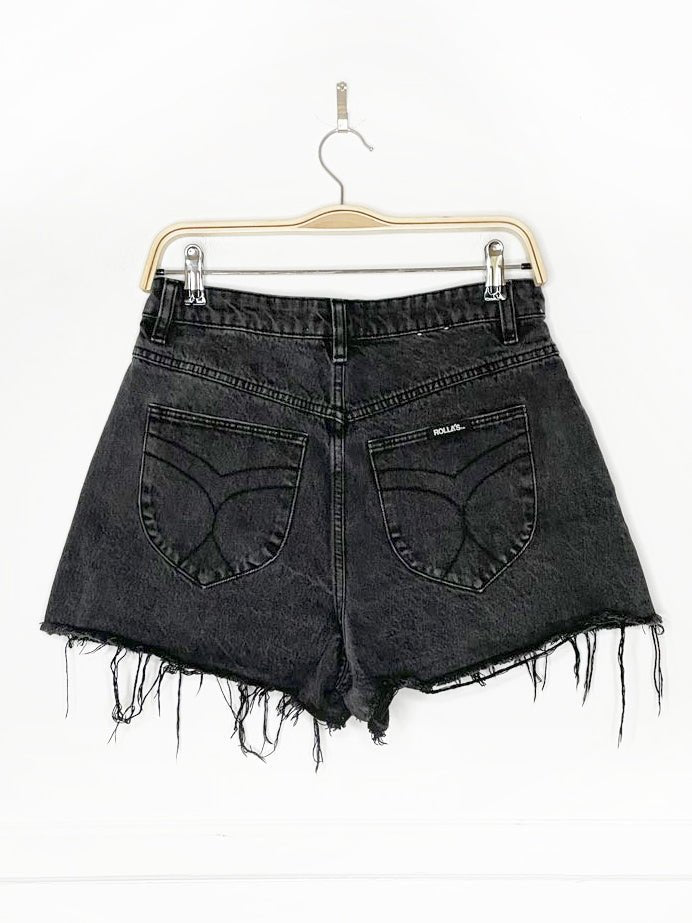 rollas mirage high rise loose fit cut off denim shorts - good market thrift store