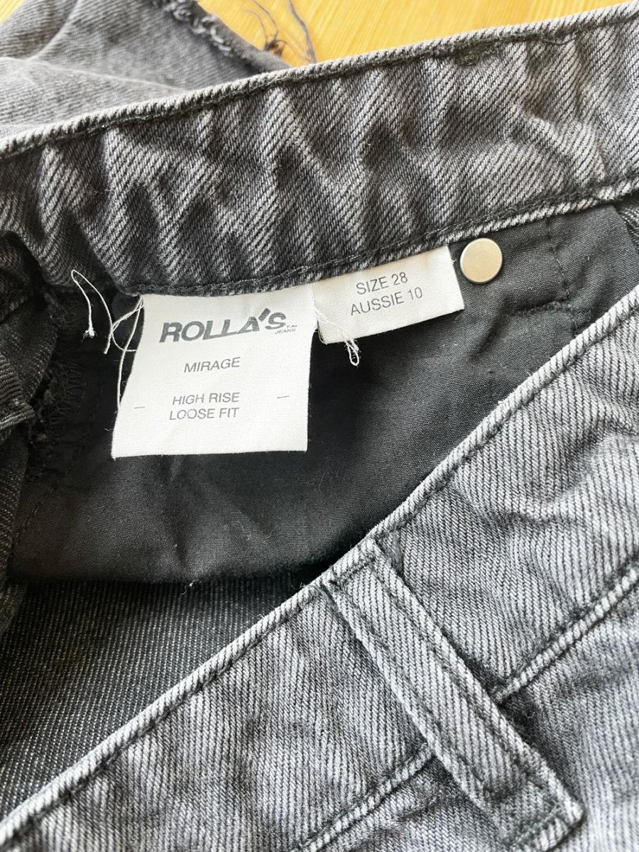 rollas mirage high rise loose fit cut off denim shorts - good market thrift store