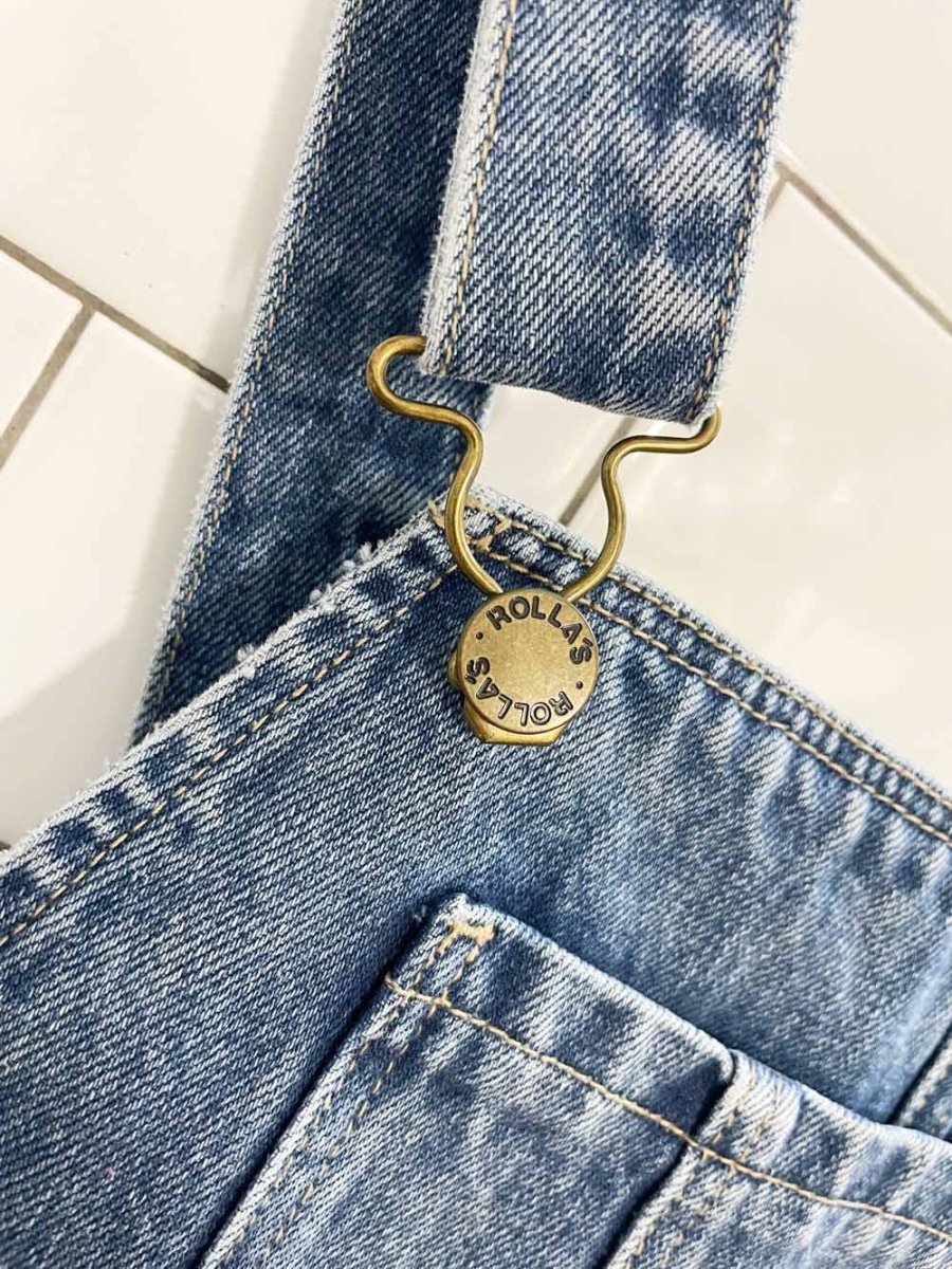 rolla's original short cut off denim overalls - good market thrift store