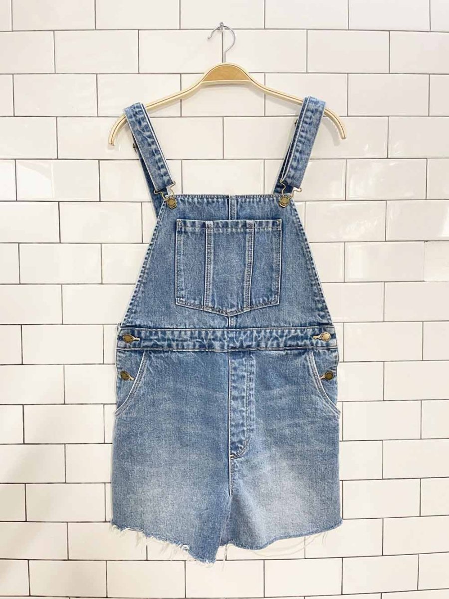 rolla's original short cut off denim overalls - good market thrift store