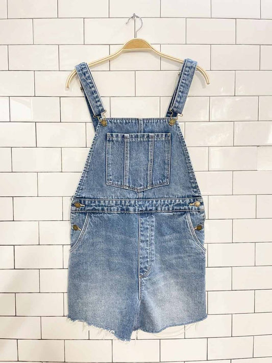 rolla's original short cut off denim overalls - good market thrift store