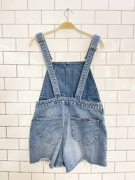 rolla's original short cut off denim overalls - good market thrift store