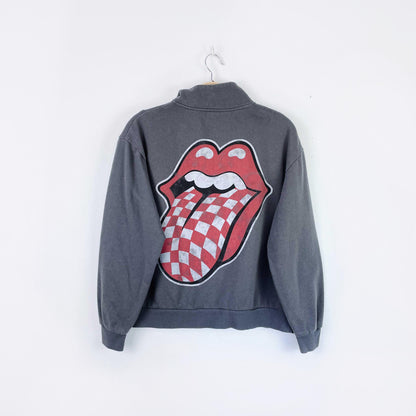 the rolling stones 1/4 zip fleece sweatshirt