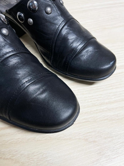 romika leather studded slip on clog - good market thrift store