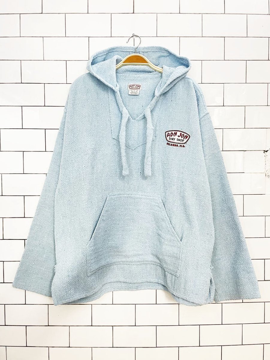 ron jon surf shop florida woven baja beach hoodie drug rug - good market thrift store