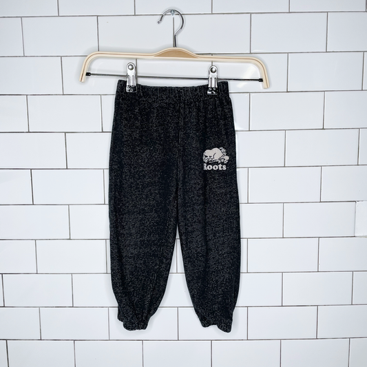 roots kids black pepper sweatpants - size 2