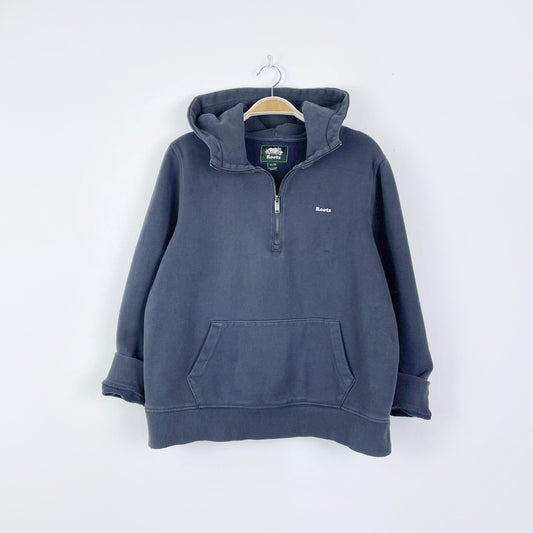 roots cloud 1/2 zip hoodie - size small