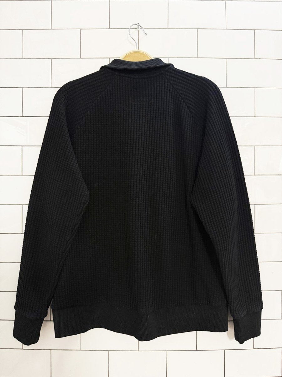 roots 2021 waffle 1/4 zip long sleeve top - good market thrift store