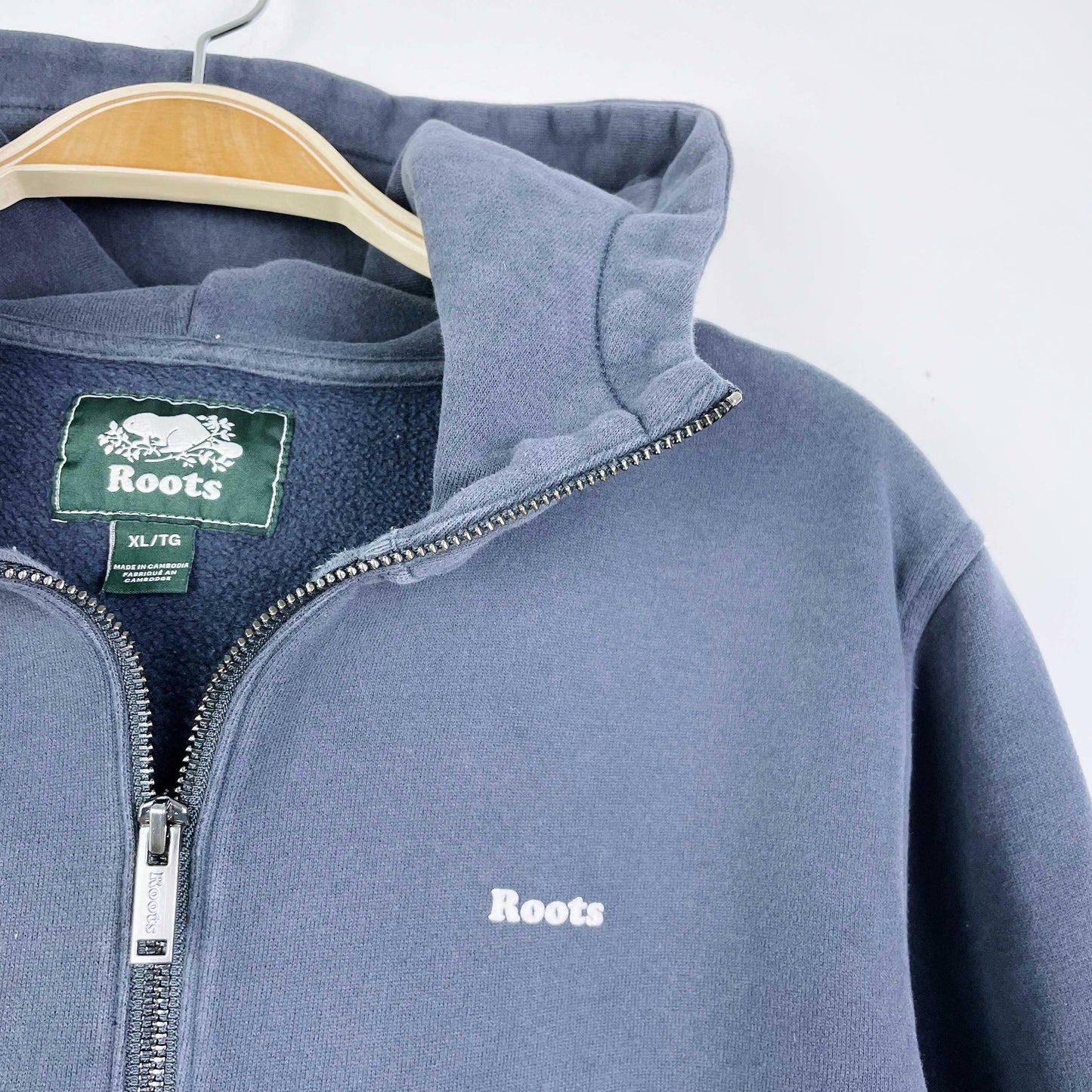 roots cloud 1/2 zip hoodie - size small