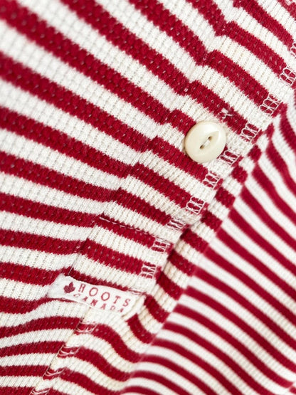 roots candy cane stripe waffle onesie | cottage cozy - good market thrift store