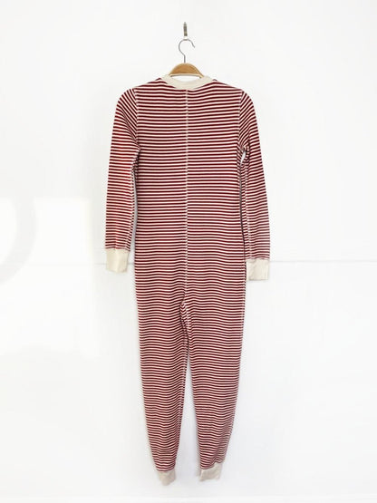 roots candy cane stripe waffle onesie | cottage cozy - good market thrift store
