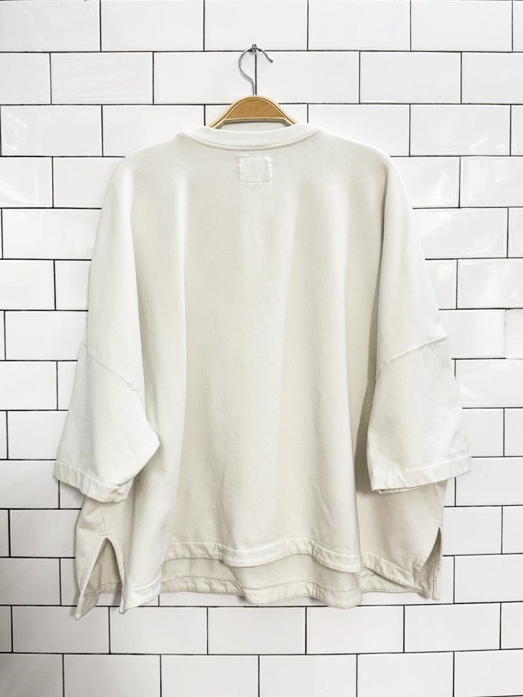 roots drop shoulder boxy sweatshirt tee - good market thrift store