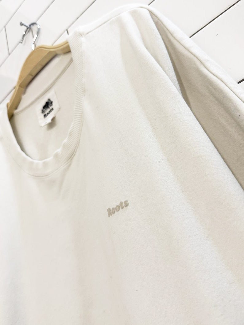 roots drop shoulder boxy sweatshirt tee - good market thrift store