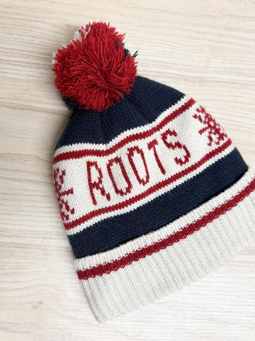 roots kids canada snowflake pom knit toque - good market thrift store