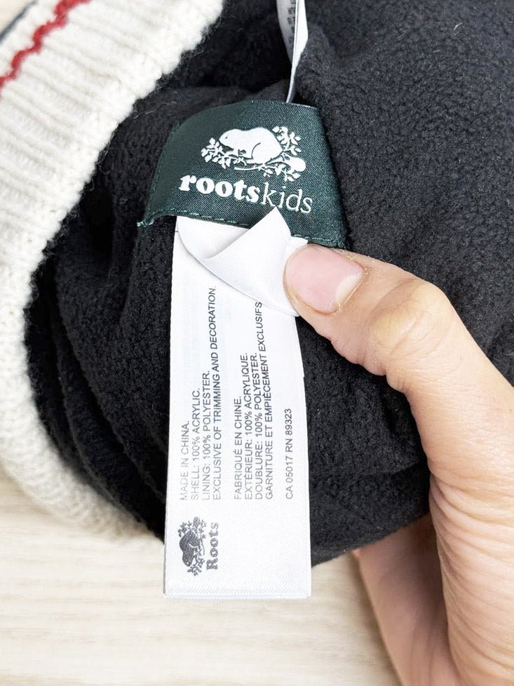 roots kids canada snowflake pom knit toque - good market thrift store