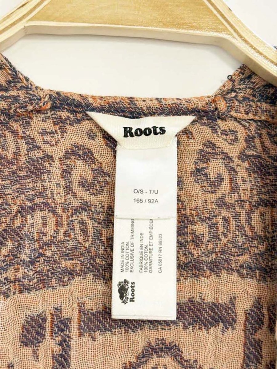roots woven gauze cotton tassel boho pocho - good market thrift store