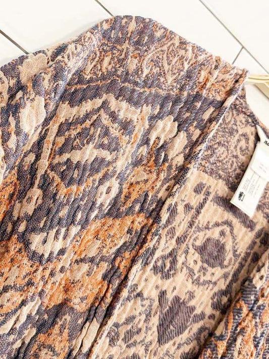 roots woven gauze cotton tassel boho pocho - good market thrift store