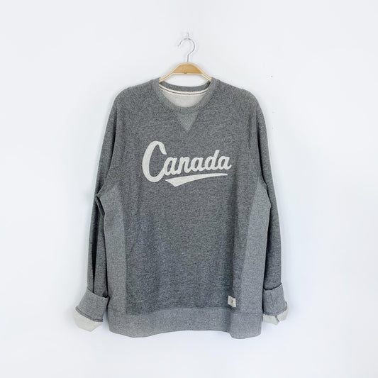 roots embroidered canada script sweatshirt