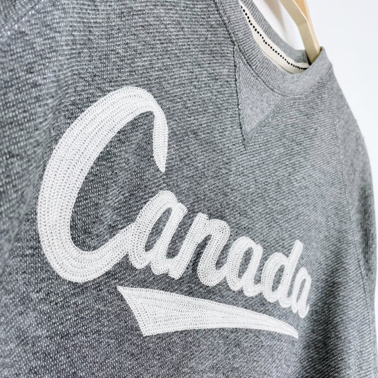 roots embroidered canada script sweatshirt