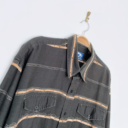 vintage 90s roper western stripe shirt