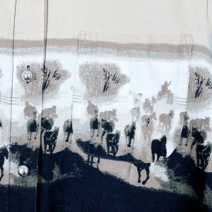 vintage roper wild horses westen shirt
