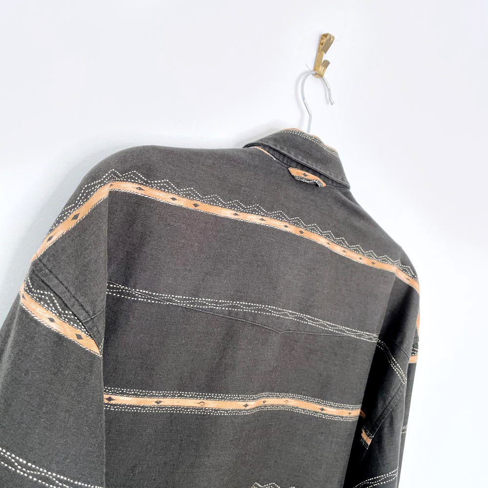 vintage 90s roper western stripe shirt