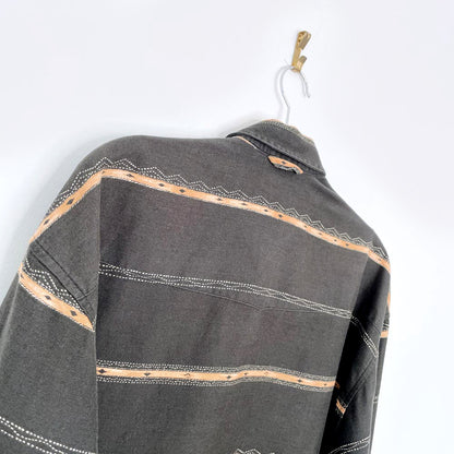 vintage 90s roper western stripe shirt