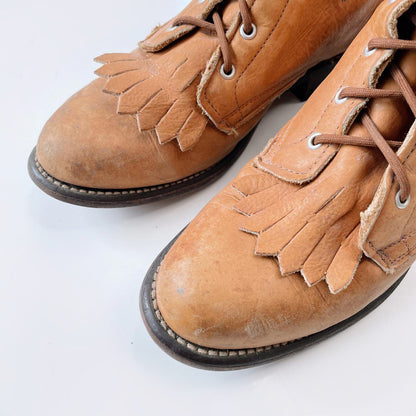 vintage laredo rodeo kiltie roper boots | made in USA