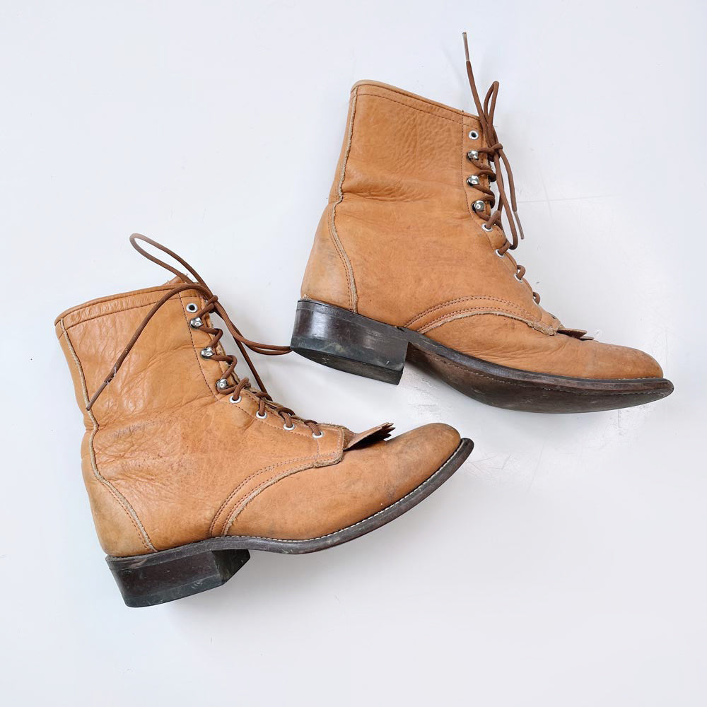 vintage laredo rodeo kiltie roper boots | made in USA