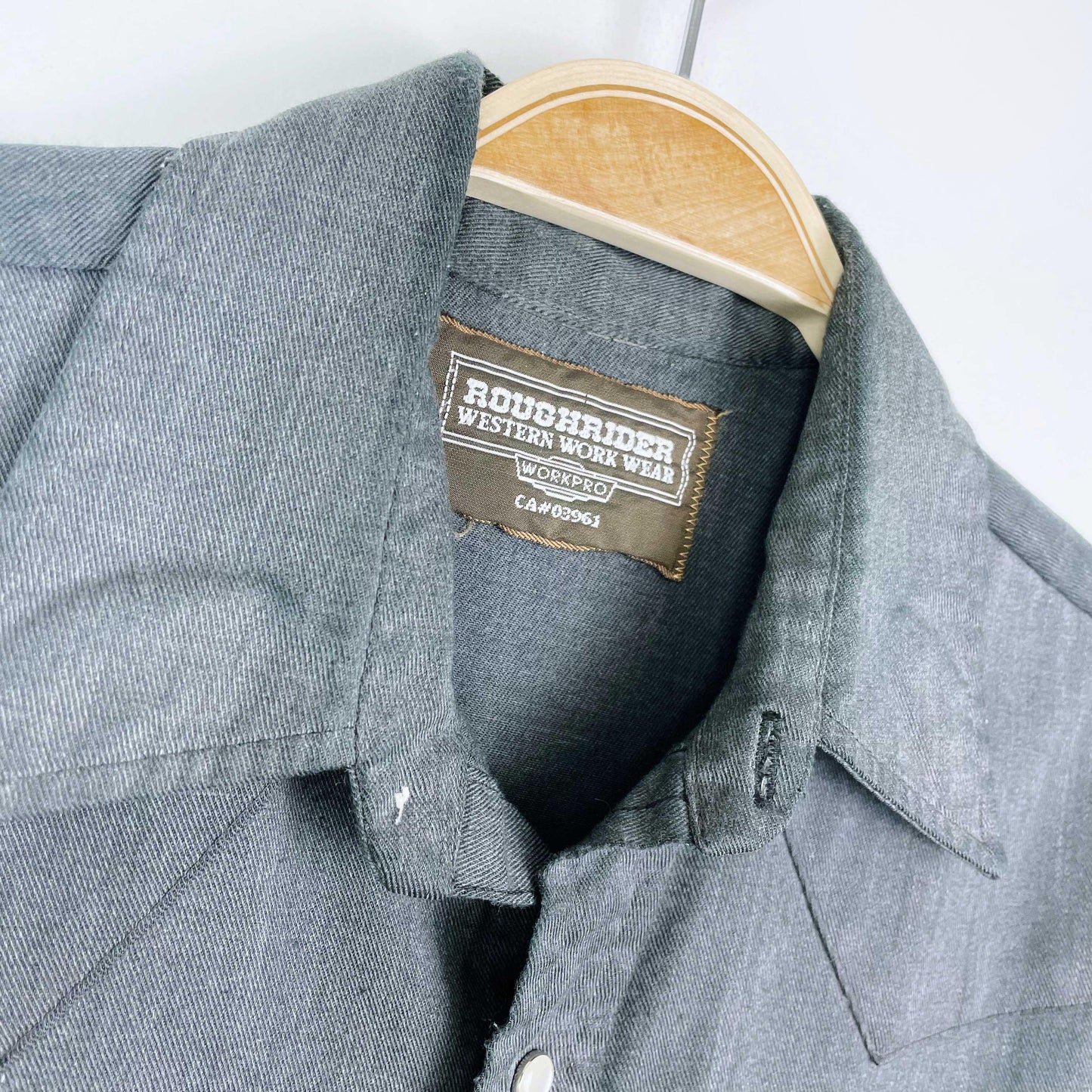 vintage roughrider snap button western shirt - size small