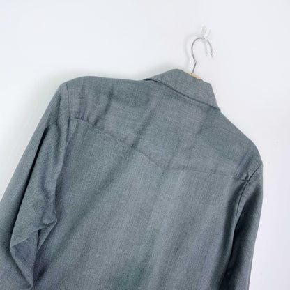 vintage roughrider snap button western shirt - size small