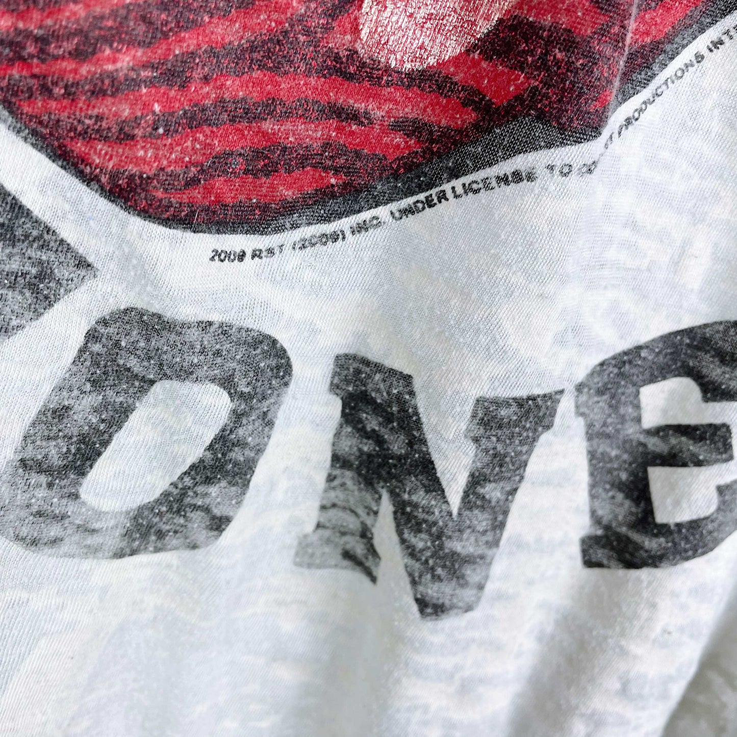 2009 rolling stones raglan burnout tee