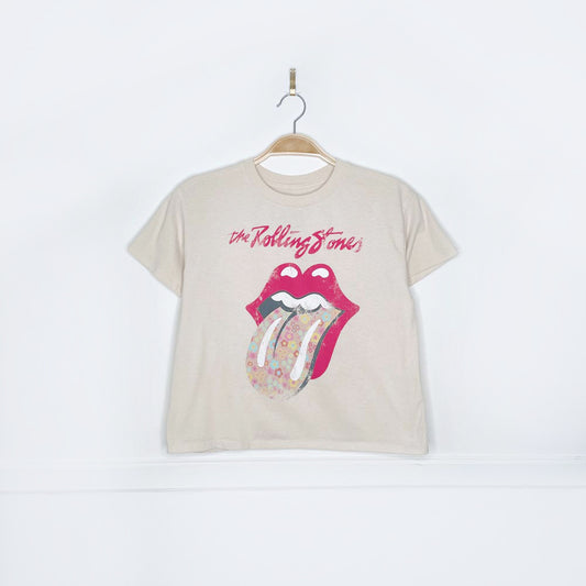 the rolling stones flower power tongue tee