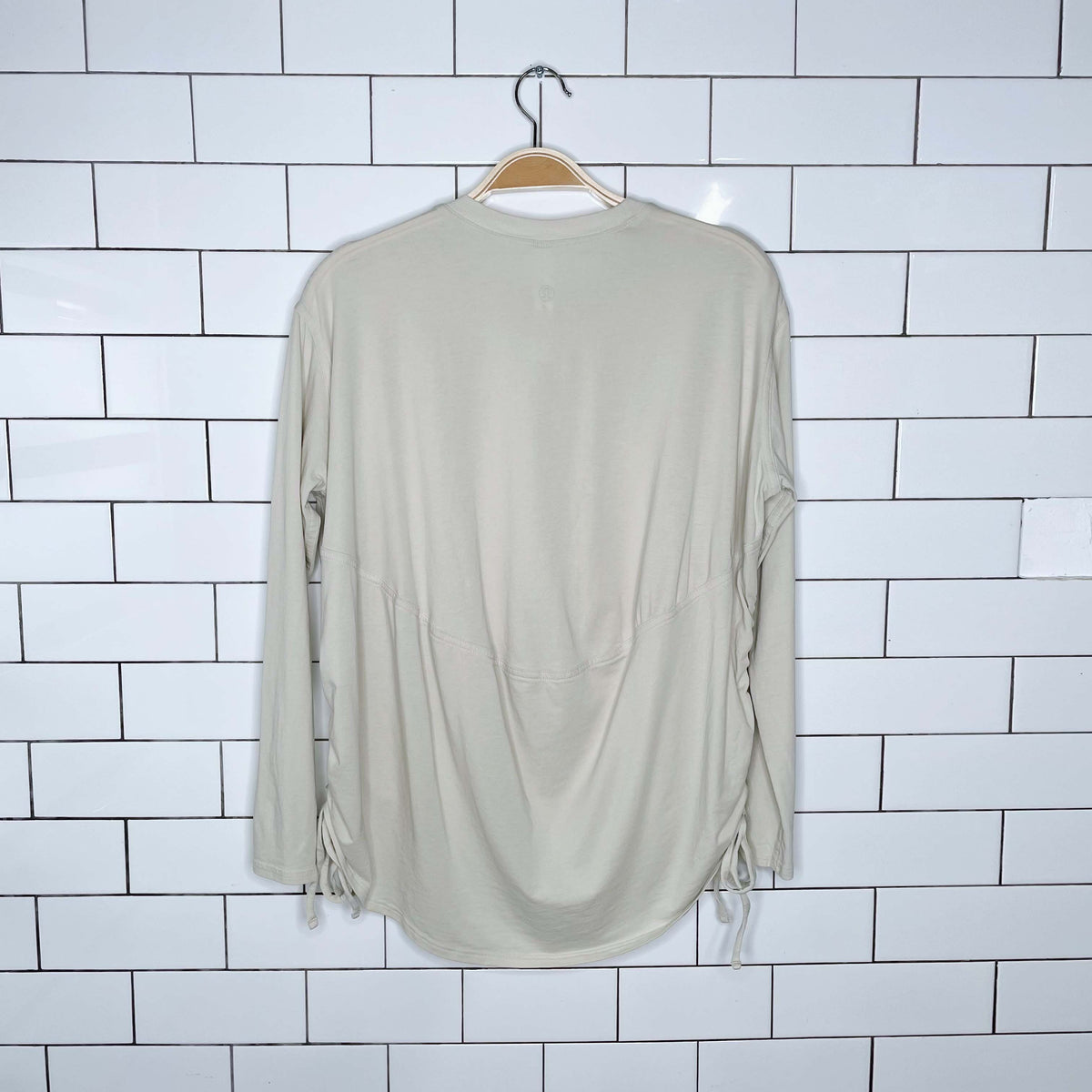 lululemon 2022 pima cotton side-cinch long sleeve shirt - size 4