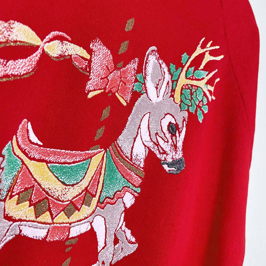 vintage 90s the wildside rudolph crew - size large