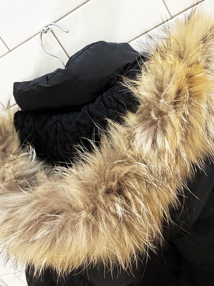 rudsak atelier noir down detachable raccoon fur hooded parka - good market thrift store