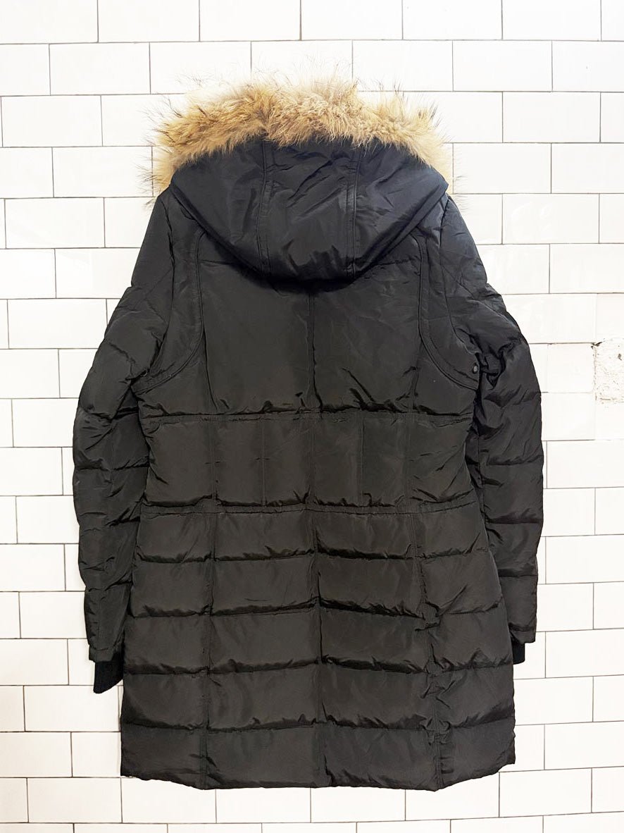 rudsak atelier noir down detachable raccoon fur hooded parka - good market thrift store