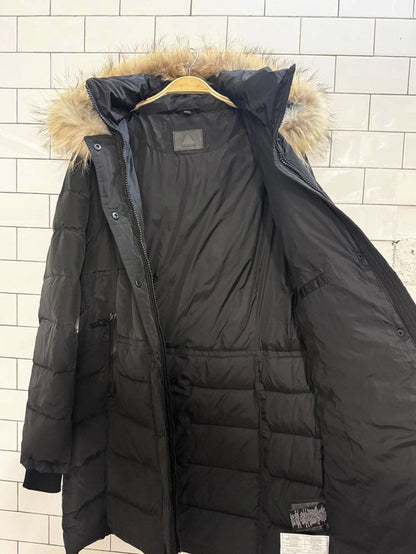 rudsak atelier noir down detachable raccoon fur hooded parka - good market thrift store