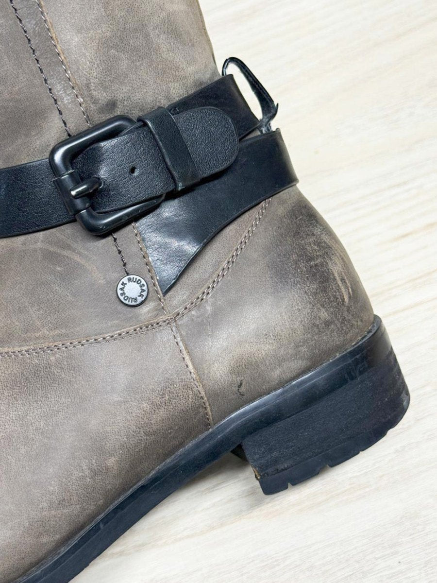 rudsak leather belted ankle tall boots - good market thrift store