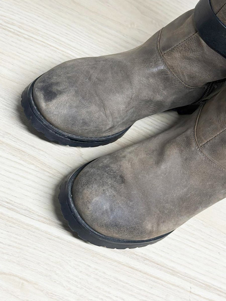 rudsak leather belted ankle tall boots - good market thrift store