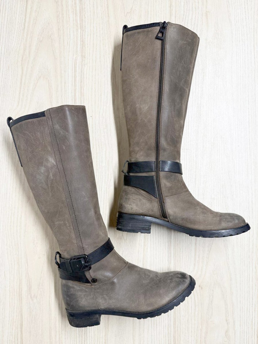 rudsak leather belted ankle tall boots - good market thrift store