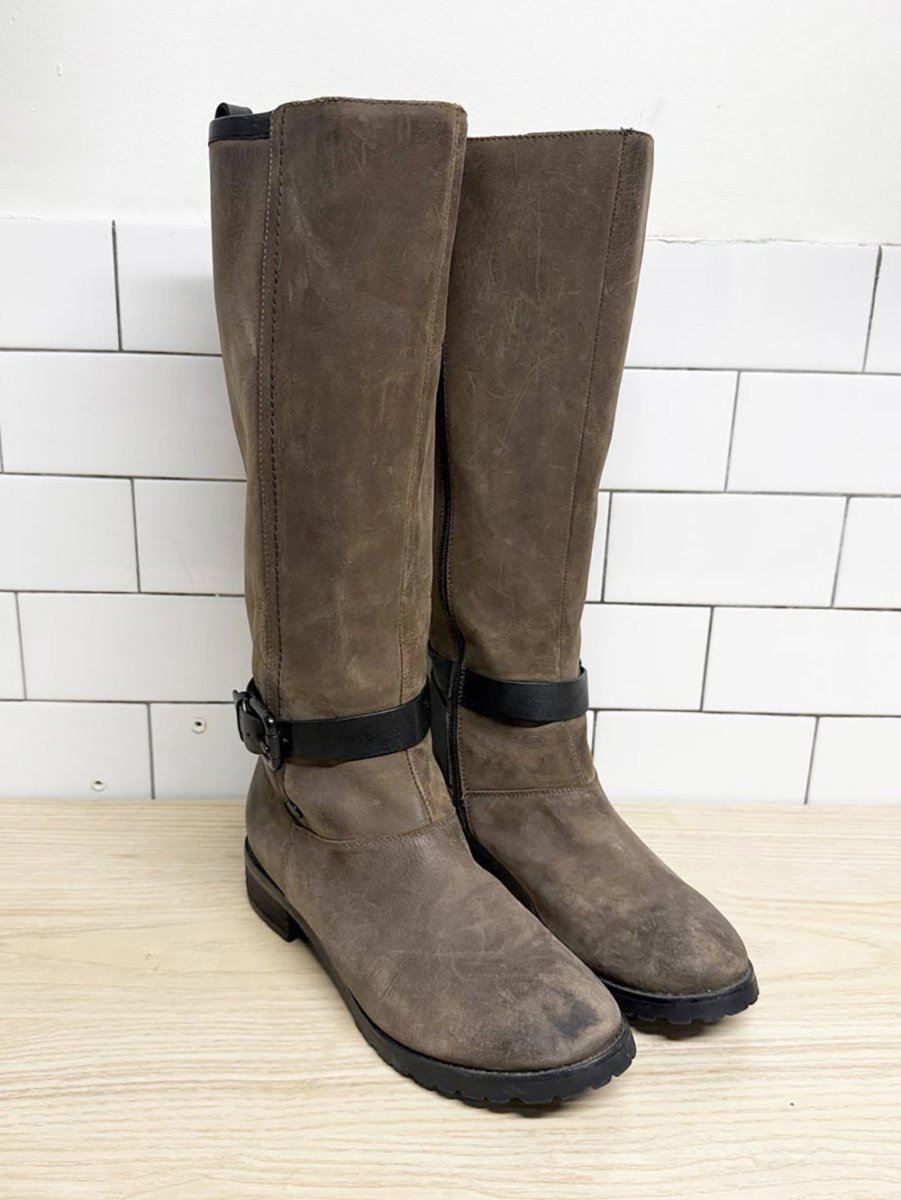 rudsak leather belted ankle tall boots - good market thrift store
