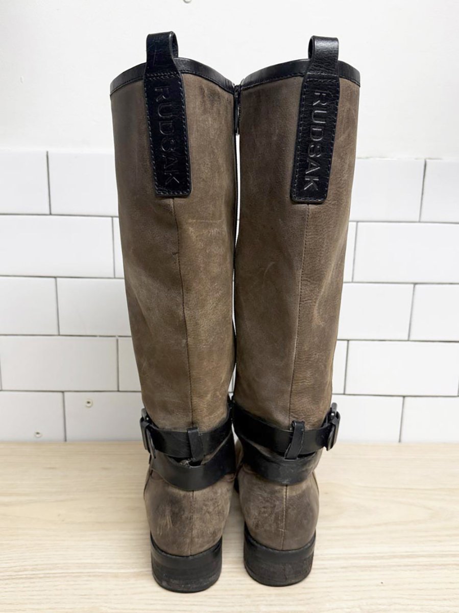 rudsak leather belted ankle tall boots - good market thrift store
