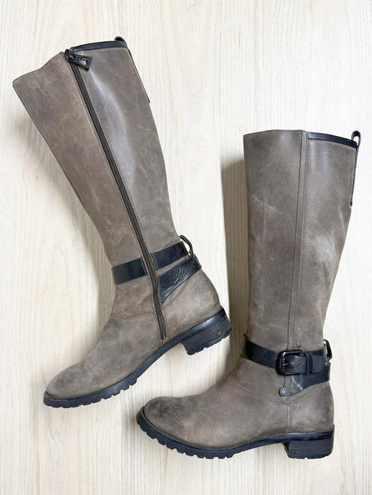 rudsak leather belted ankle tall boots - good market thrift store