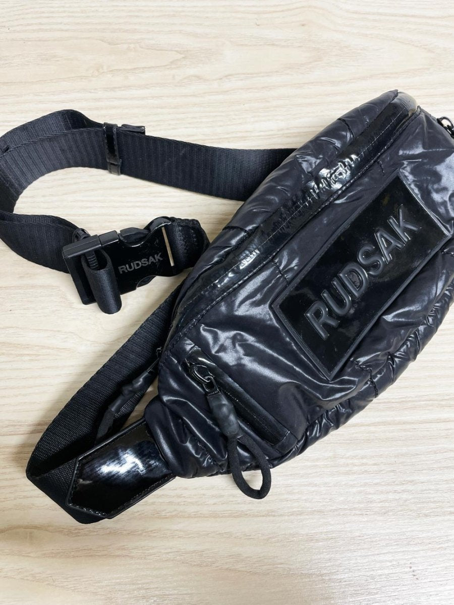 rudsak logo puffer belt bag | waterproof zippers - good market thrift store