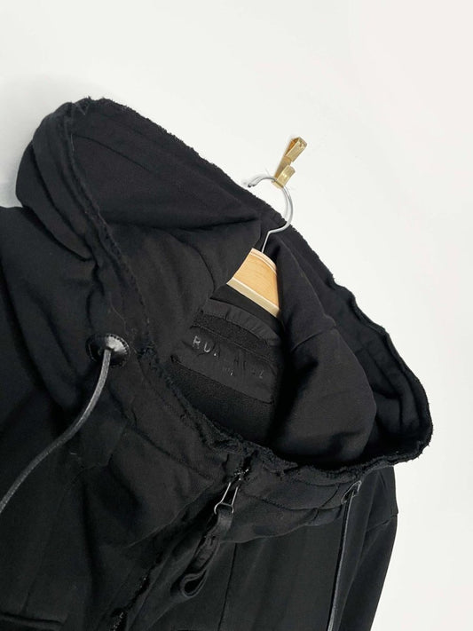 rundholtz dip raw edge deconstructed full zip cotton hoodie - good market thrift store