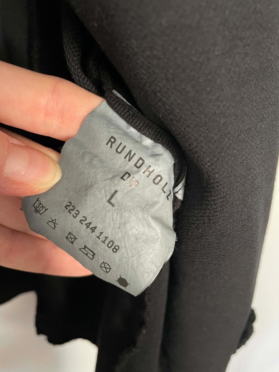 rundholtz dip raw edge deconstructed full zip cotton hoodie - good market thrift store