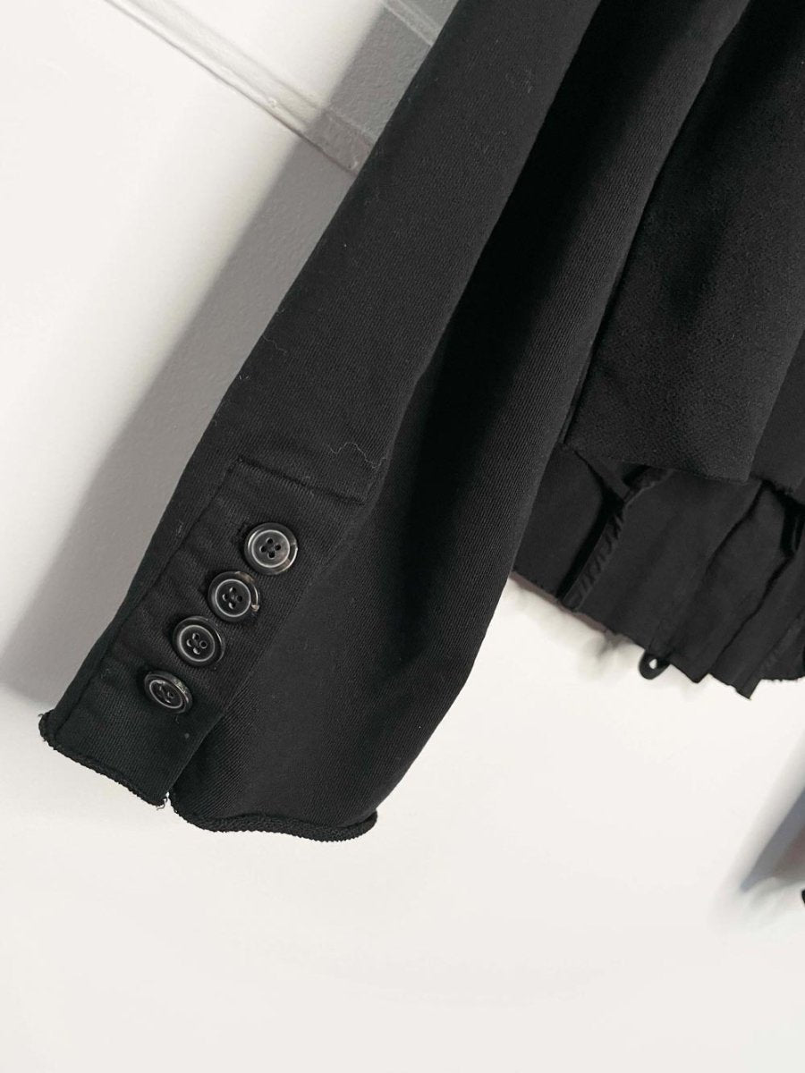 rundholtz dip raw edge deconstructed full zip cotton hoodie - good market thrift store